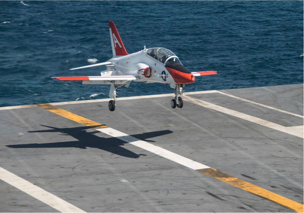 T-45 Goshawk Landing on Carrier